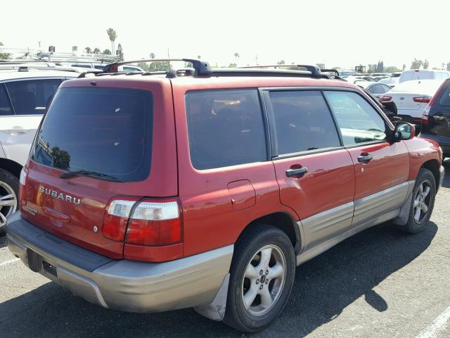 JF1SF655X2H710418 - 2002 SUBARU FORESTER S RED photo 4