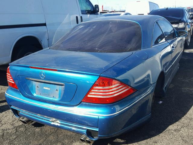 WDBPJ75J6YA005813 - 2000 MERCEDES-BENZ CL 500 BLUE photo 4