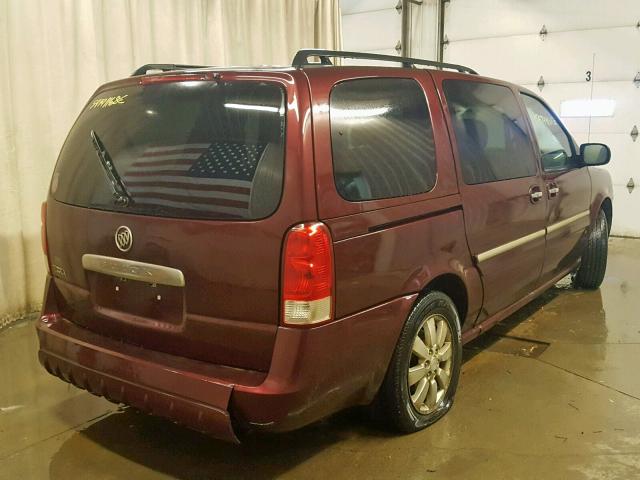 5GADV23107D200576 - 2007 BUICK TERRAZA CX MAROON photo 4