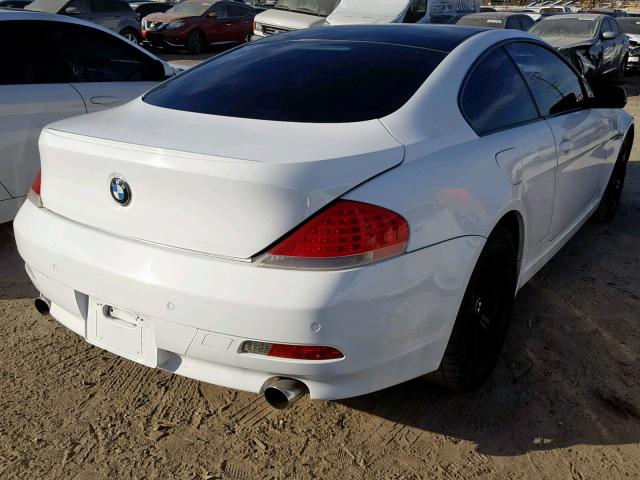 WBAEH73494B190233 - 2004 BMW 645 CI AUT WHITE photo 4