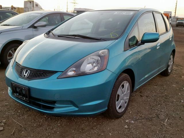 JHMGE8H34DC023068 - 2013 HONDA FIT TEAL photo 2