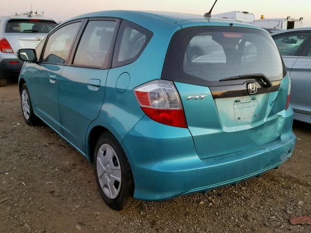 JHMGE8H34DC023068 - 2013 HONDA FIT TEAL photo 3