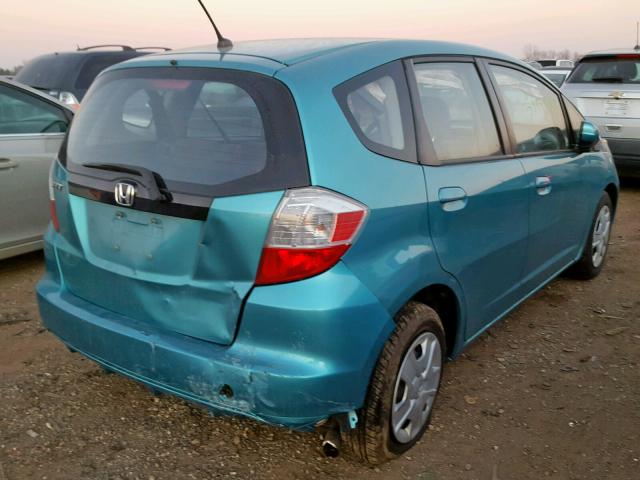 JHMGE8H34DC023068 - 2013 HONDA FIT TEAL photo 4