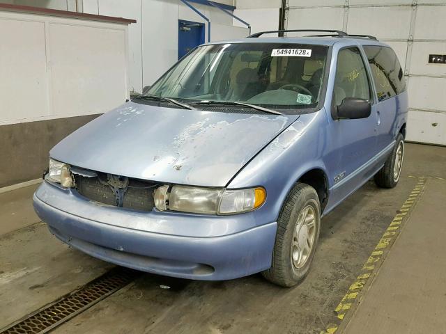 4N2DN11W0TD840253 - 1996 NISSAN QUEST XE BLUE photo 2