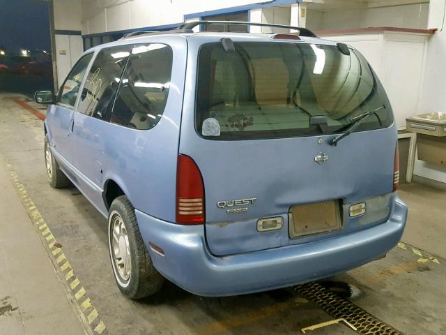 4N2DN11W0TD840253 - 1996 NISSAN QUEST XE BLUE photo 3