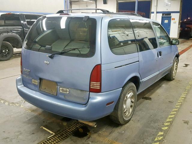 4N2DN11W0TD840253 - 1996 NISSAN QUEST XE BLUE photo 4