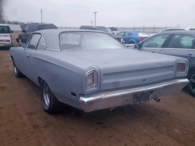 RM23H9A156698 - 1969 PLYMOUTH ROADRUNNER GRAY photo 3