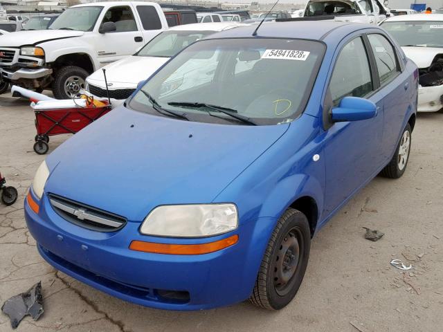 KL1TD56666B560054 - 2006 CHEVROLET AVEO BASE Mavi foto 2