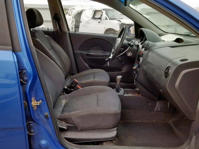KL1TD56666B560054 - 2006 CHEVROLET AVEO BASE Mavi foto 5