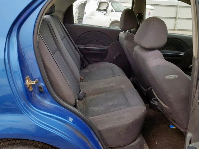 KL1TD56666B560054 - 2006 CHEVROLET AVEO BASE Mavi foto 6