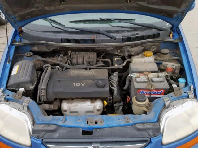 KL1TD56666B560054 - 2006 CHEVROLET AVEO BASE Mavi foto 7