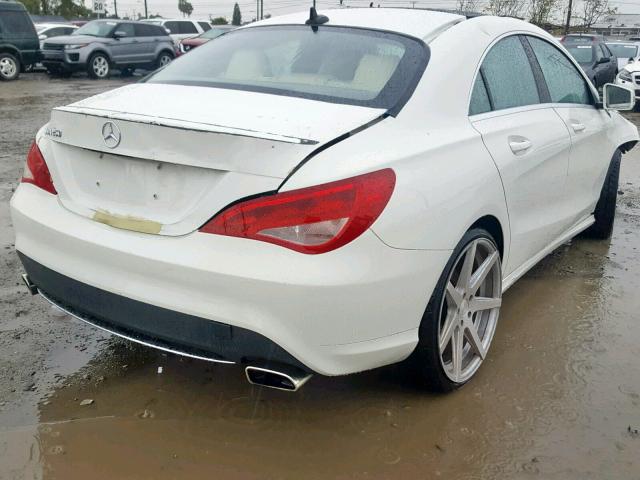 WDDSJ4EBXGN325197 - 2016 MERCEDES-BENZ CLA 250 WHITE photo 4