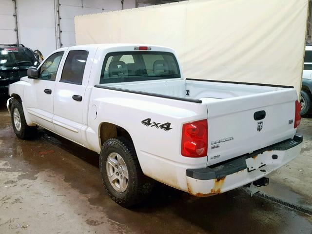 1D7HW48N36S561210 - 2006 DODGE DAKOTA QUA WHITE photo 3