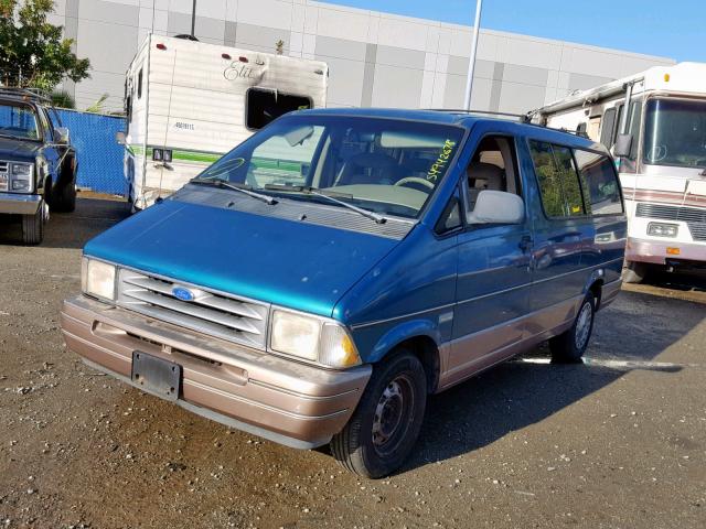 1FMDA41XXPZC36383 - 1993 FORD AEROSTAR GREEN photo 2