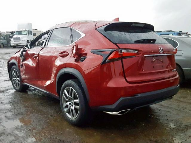 JTJYARBZ7G2043780 - 2016 LEXUS NX 200T BURGUNDY photo 3