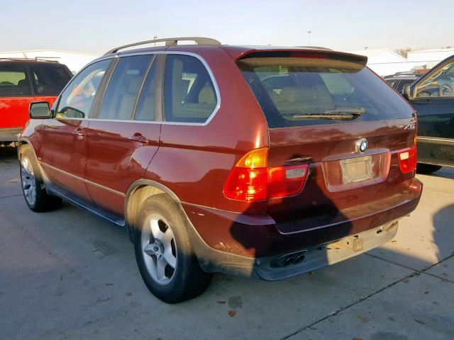 WBAFB335X1LH17888 - 2001 BMW X5 4.4I BURGUNDY photo 3