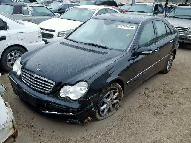 WDBRF92H67F892676 - 2007 MERCEDES-BENZ C 280 4MAT BLACK photo 2