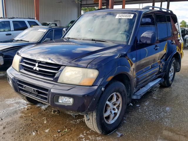 JA4MW51R12J004155 - 2002 MITSUBISHI MONTERO LI BLUE photo 2