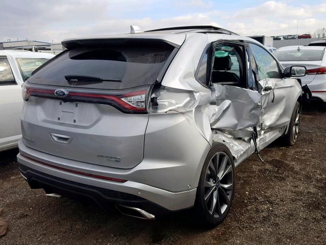 2FMPK4APXJBB56960 - 2018 FORD EDGE SPORT SILVER photo 4