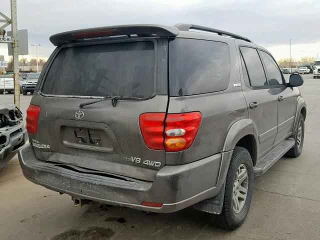 5TDBT48A83S181631 - 2003 TOYOTA SEQUOIA LI GRAY photo 4