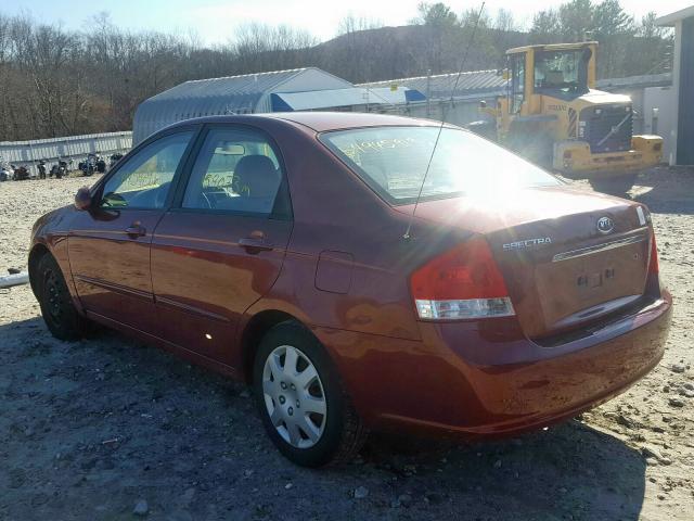 KNAFE122775393375 - 2007 KIA SPECTRA EX RED photo 3