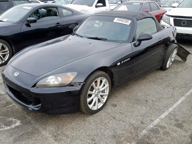 JHMAP21457S002675 - 2007 HONDA S2000 BLACK photo 2