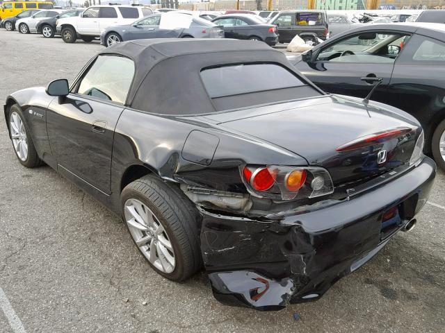 JHMAP21457S002675 - 2007 HONDA S2000 BLACK photo 3