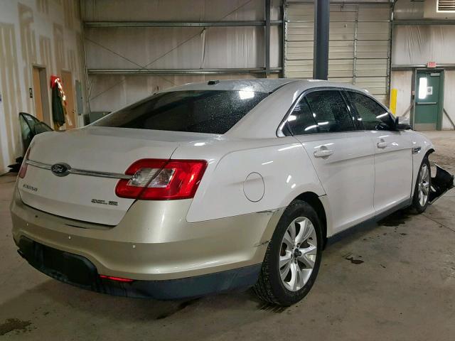 1FAHP2HW5AG166337 - 2010 FORD TAURUS SEL WHITE photo 4