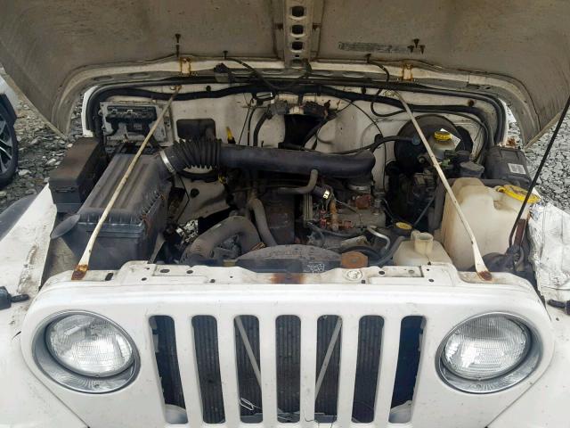 1J4FA49S72P728731 - 2002 JEEP WRANGLER / WHITE photo 7