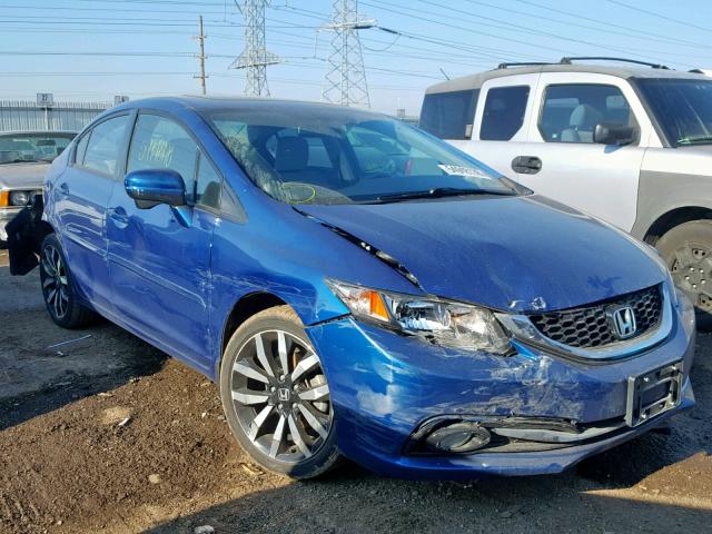 19XFB2F97FE019229 - 2015 HONDA CIVIC EXL BLUE photo 1