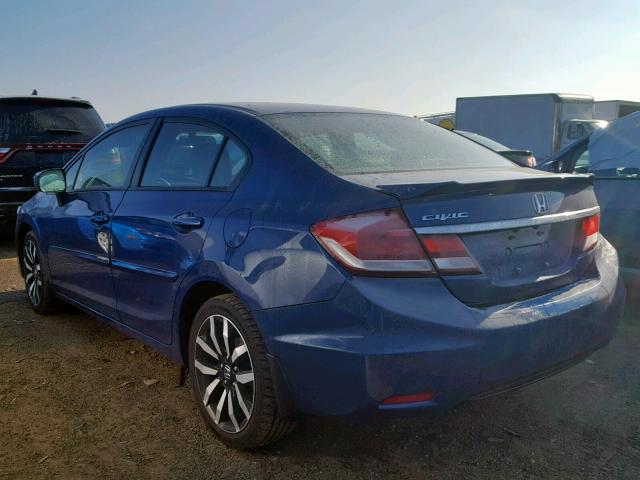 19XFB2F97FE019229 - 2015 HONDA CIVIC EXL BLUE photo 3