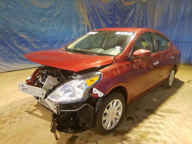 3N1CN7AP2KL881294 - 2019 NISSAN VERSA S BURGUNDY photo 2