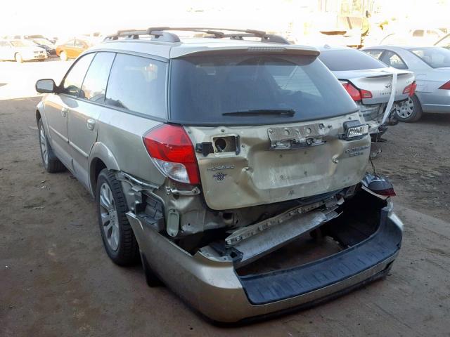 4S4BP85C494332191 - 2009 SUBARU OUTBACK 3. GOLD photo 3