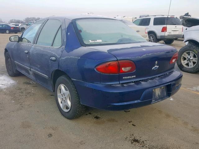 1G1JC524027478947 - 2002 CHEVROLET CAVALIER B BLUE photo 3