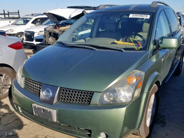 5N1BV28U84N307708 - 2004 NISSAN QUEST S GREEN photo 2