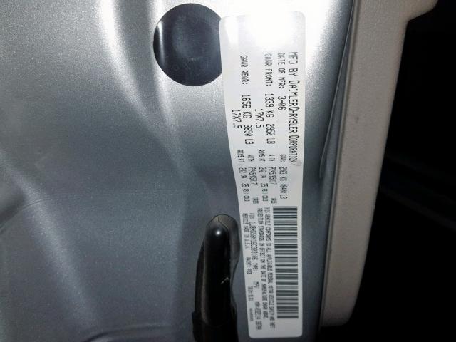 1J8HG58N16C303106 - 2006 JEEP COMMANDER SILVER photo 10