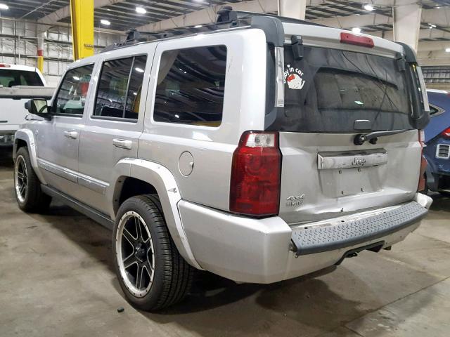 1J8HG58N16C303106 - 2006 JEEP COMMANDER SILVER photo 3