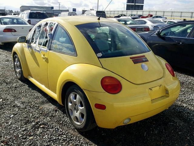 3VWCK21C83M429428 - 2003 VOLKSWAGEN NEW BEETLE YELLOW photo 3