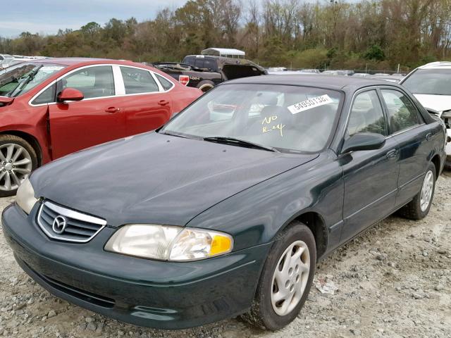 1YVGF22C8Y5114157 - 2000 MAZDA 626 ES GREEN photo 2