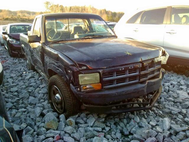 1B7FL26X6TS547249 - 1996 DODGE DAKOTA BLACK photo 1