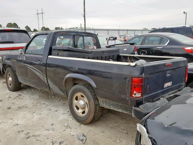 1B7FL26X6TS547249 - 1996 DODGE DAKOTA BLACK photo 3