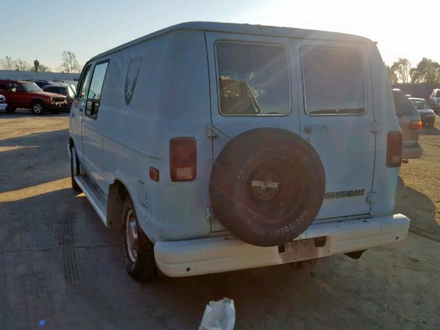 2B7HB23TXHK253822 - 1987 DODGE RAM VAN B2 BLUE photo 3