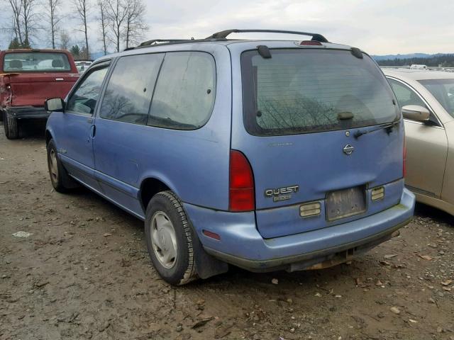 4N2DN11WXSD867829 - 1995 NISSAN QUEST XE BLUE photo 3