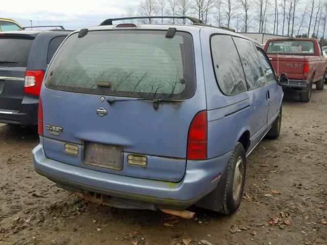 4N2DN11WXSD867829 - 1995 NISSAN QUEST XE BLUE photo 4