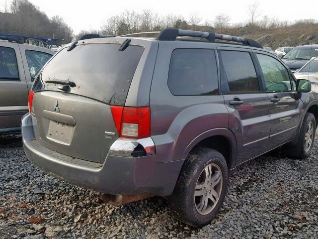 4A4MN31S74E095632 - 2004 MITSUBISHI ENDEAVOR X GRAY photo 4