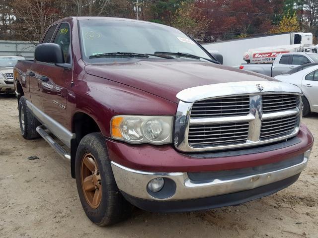 1D7HU18NX3S270932 - 2003 DODGE RAM 1500 S BURGUNDY photo 1