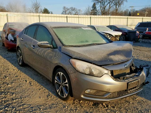 KNAFX4A82F5318406 - 2015 KIA FORTE EX GRAY photo 1