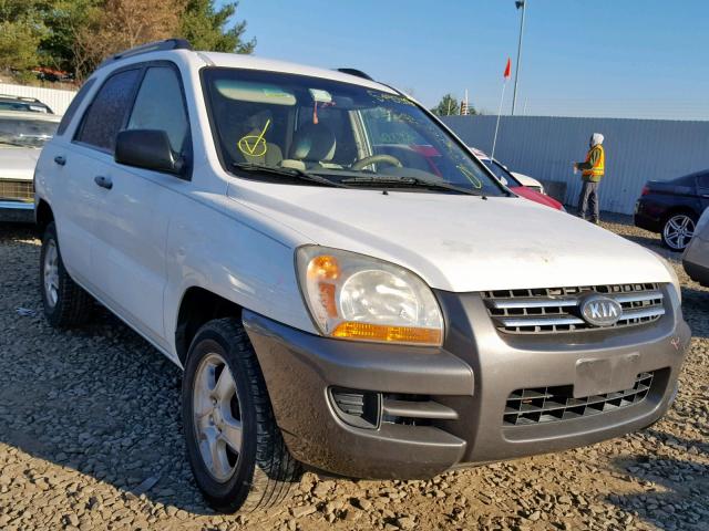 KNDJF724477302484 - 2007 KIA SPORTAGE L WHITE photo 1