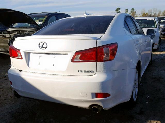 JTHBF5C29B5148654 - 2011 LEXUS IS 250 WHITE photo 4