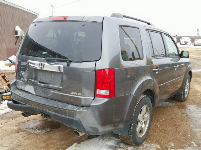 5FNYF4H79BB025428 - 2011 HONDA PILOT EXLN GRAY photo 4